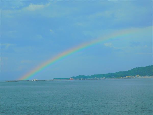 200730宮島付近で虹